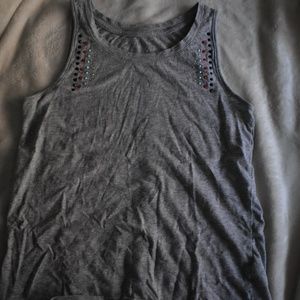 Gray Tank Top w/ Gems